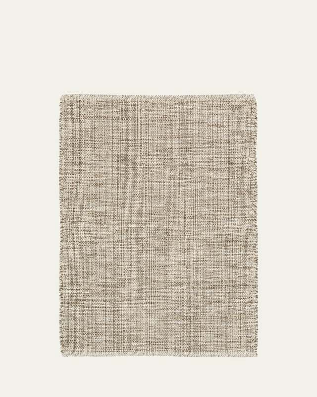 Marled Brown Handwoven Cotton Rug, 5' x 8'